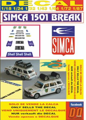 DECAL SIMCA 1501 BREAK SIMCA RACING TEAM 1970 (01)