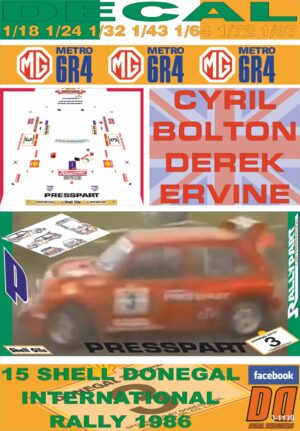 DECAL MG METRO 6R4 C.BOLTON DONEGAL R. 1986 3rd (01)