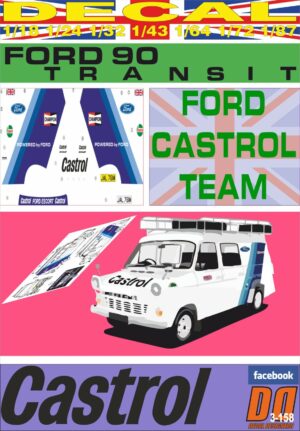 DECAL FORD TRANSIT ASSISTANCE FORD CASTROL TEAM