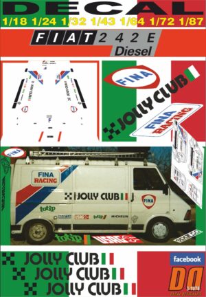 DECAL FIAT 242 E JOLLY CLUB FINA RACING (01)