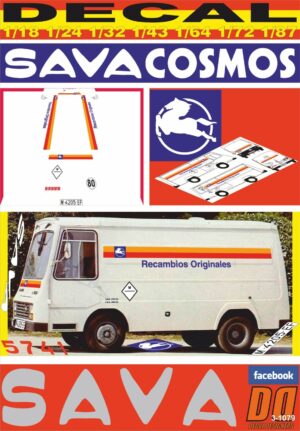 DECAL SAVA COSMOS 5741 RECAMBIOS ORGINALES PEGASO (01)