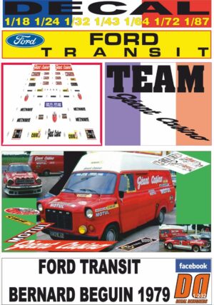 DECAL FORD TRANSIT PORSCHE BERNARD BEGUIN 1979 (01)