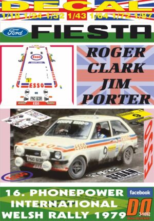 DECAL FORD FIESTA MK1 R.CLARK WELSH R. 1979 20th (01)
