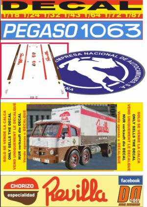 DECAL PEGASO 1063 3 EJES CHORIZOS REVILLA 1970 (01)