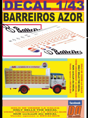 DECAL 1/43 BARREIROS AZOR PEPSI COLA 1966 (01)