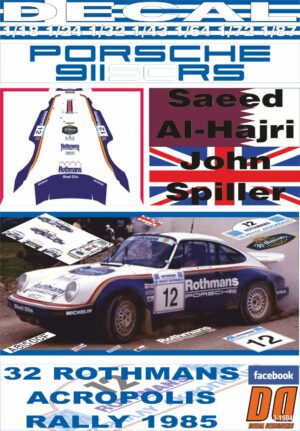 DECAL PORSCHE 911 SC RS S. AL-HAJRI ACROPOLIS R. 1985 5th (01)