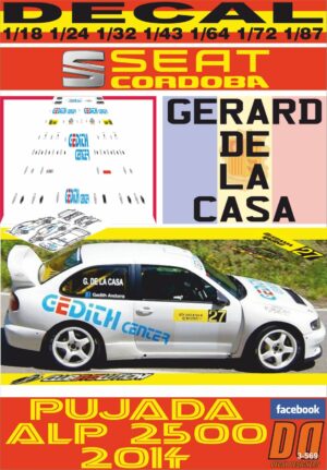 DECAL SEAT CORDOBA WRC GERARD DE LA CASA PUJADA ALP 2500 2014 (01)