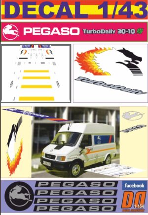 DECAL 1/43 PEGASO IVECO TURBO DAILY 30- 10 1992 (01)