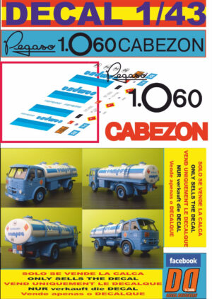 DECAL 1/43 PEGASO Z 206 CABEZON CAMPSA (01)
