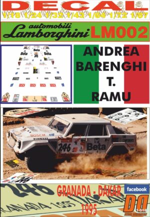DECAL LAMBORGHINI LM002 ANDREA BARENGHI GRANADA DAKAR 1995 (01)