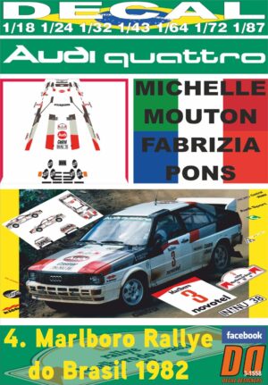 DECAL AUDI QUATTRO M.MOUTON R.DO BRASIL 1982 WINNER (01)