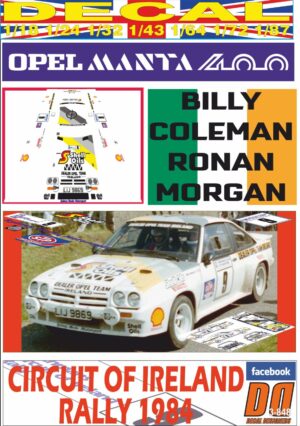DECAL FORD ESCORT TWIN CAM S.ZASADA R.LONDON-MEXICO 1970 8th (01)