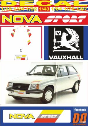 DECAL VAUXHALL NOVA SPORT (01)