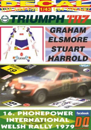 DECAL TRIUMPH TR7 V8 G.ELSMORE WELSH R. 1979 DnF (01)