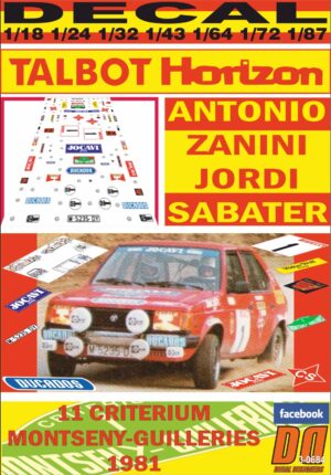 DECAL TALBOT HORIZON A.ZANINI C.MONTSENY-GUILLERIES 1981 5th (01)