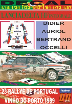 DECAL LANCIA DELTA INTEGRALE D.AURIOL R.PORTUGAL 1989 DnF (01)