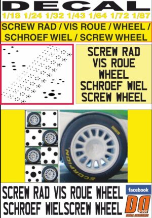 DECAL SCREW RAD / VIS ROUE / ΒΙΔΑ WHEEL / SCHROEF WIEL / SCREW WHEEL / (01)