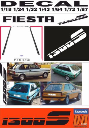 DECAL FORD FIESTA MK I 1300 S 1978 (01)