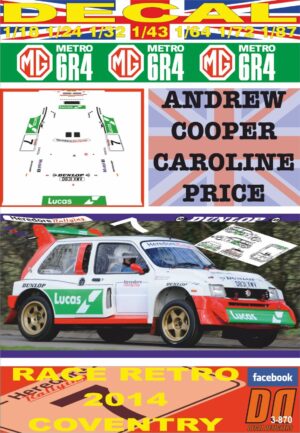 DECAL MG METRO ANDREW COOPER RACE RETRO COVENTRY 2014 (01)