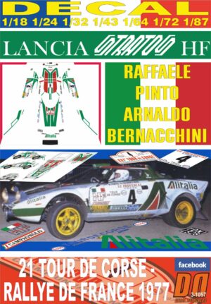 DECAL LANCIA STRATOS HF R.PINTO TOUR DE CORSE 1977 2nd (01)