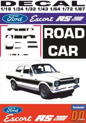 DECAL FORD ESCORT RS 2000 MKI ROAD CAR BLACK