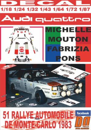 DECAL AUDI QUATTRO M.MOUTON R.MONTECARLO 1983 DnF (01)