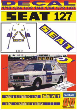DECAL SEAT 127 SERVICIO ASISTENCIA EN CARRETERA 1974 (01)
