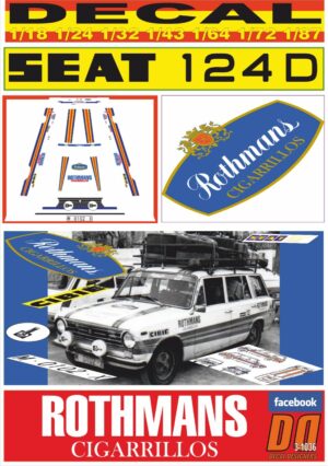 DECAL SEAT 124 RANCHERA ASISTENCIA "ROTHMANS" 1981 (01)