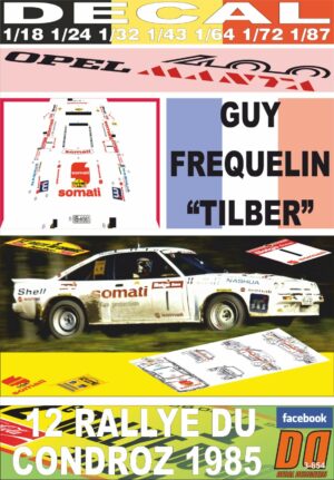 DECAL OPEL MANTA 400 G.FREQUELIN R.DU CONDROZ 1985 3rd (01)