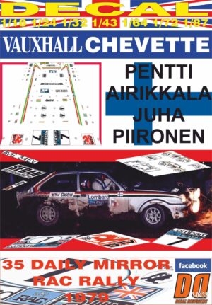 DECAL VAUXHALL CHEVETTE 2300 HS P.AIRIKKALA RAC R.1979 7th (01)