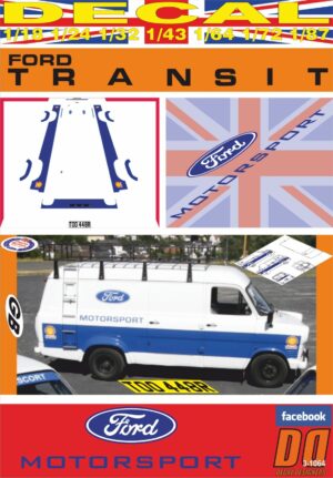 DECAL FORD TRANSIT FORD MOTORSPORT 1977
