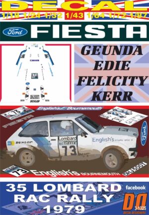 DECAL FORD FIESTA 1.6 G.EADIE RAC R. 1979 DnF (01)