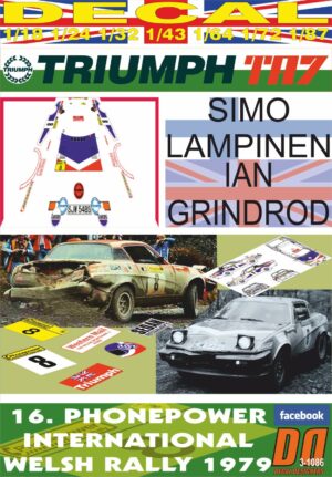 DECAL TRIUMPH TR7 V8 S.LAMPINEN WELSH R. 1979 12nd (01)