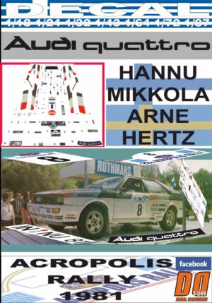 DECAL AUDI QUATTRO HANNU MIKKOLA ACROPOLIS R. 1981 DnF (01)