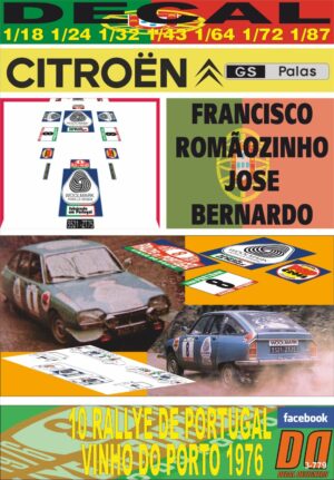 DECAL CITROEN GS F.ROMAOZINHO R.PORTUGAL 1976 DnF (01)