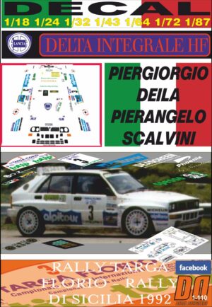 DECAL LANCIA DELTA HF INTEGRALE P. DEILA TARGA FLORIO 1992 WINNER (01)
