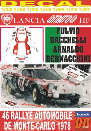 DECAL LANCIA STRATOS HF F.BACCHELLI R.MONTECARLO 1978 10th (01)