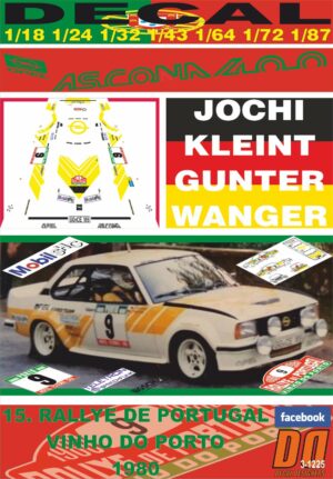 DECAL OPEL ASCONA 400 J.KLEINT R.PORTUGAL 1980 DnF (01)