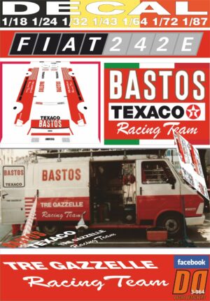 DECAL FIAT 242 E TRE GAZELLE RACING TEAM "BELGA" (01)