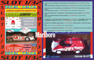 ANEXO DECAL SLOT 1/32 LANCIA STRATOS SANDRO MUNARI RALLY SANREMO 1974 (01)