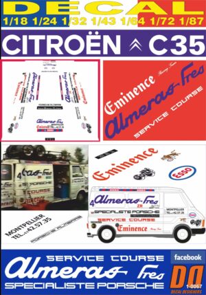 DECAL CITROEN C35 PORSCHE ALMERAS RACING TEAM (01)