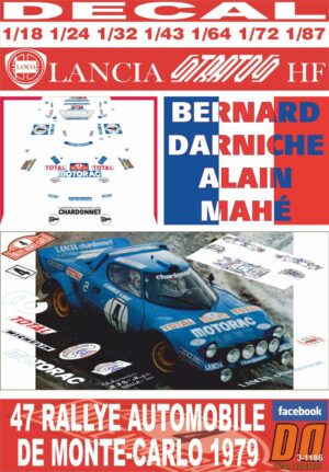 DECAL LANCIA STRATOS HF B.DARNICHE R.MONTECARLO 1979 WINNER (01)