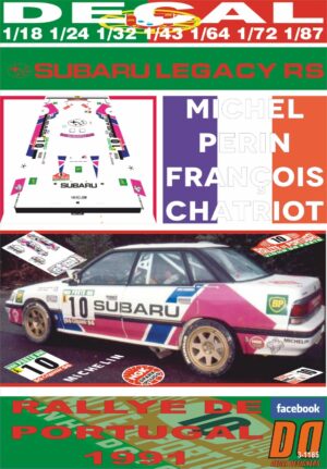 DECAL SUBARU LEGACY F.CHATRIOT R.PORTUGAL 1991 6th