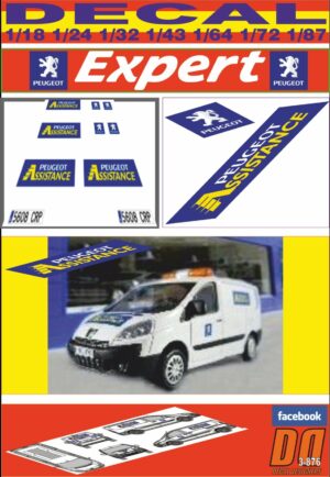 DECAL PEUGEOT EXPERT SERVICIO PEUGEOT ASSISTANCE (01)