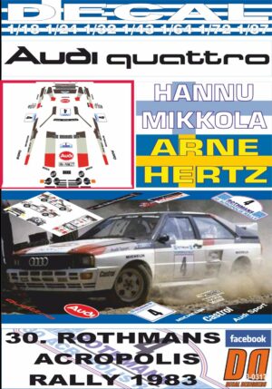 DECAL AUDI QUATTRO H. MIKKOLA ACROPOLIS R. 1983 DnF (01)