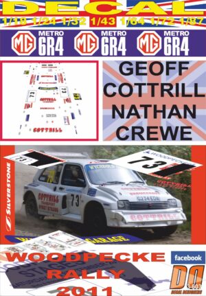 DECAL MG METRO 6R4 GEOFF COTTRILL WOODPECKER RALLY 2011 (01)