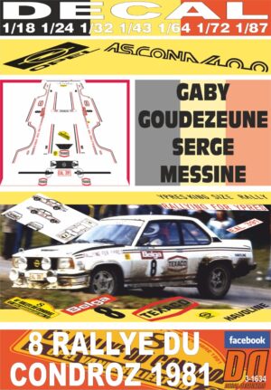 DECAL OPEL ASCONA 400 G.GOUDEZEUNE R. DU CONDROZ 1981 DnF (01)