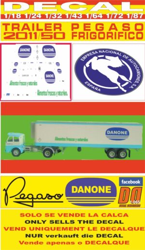 DECAL TRAILER PEGASO FRIGORIFICO DANONE (01)