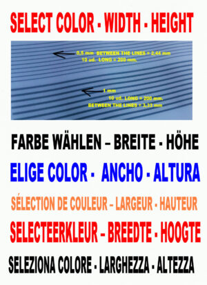 DECAL LINES/LINEE/LIGNES 0,5 & 1,0 mm L=300 mm (10&10) (01)