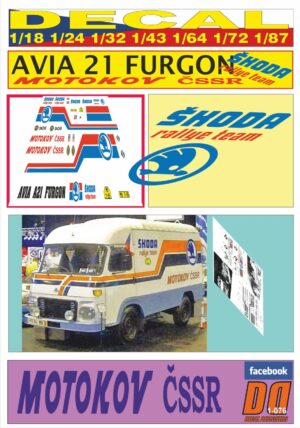 DECAL AVIA FURGON SKODA RALLYE TEM MOTOKOV (01)